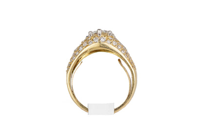 18K Heart Shape Ring with over 3ctw in Diamonds