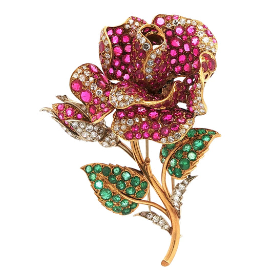 French Rose Brooch